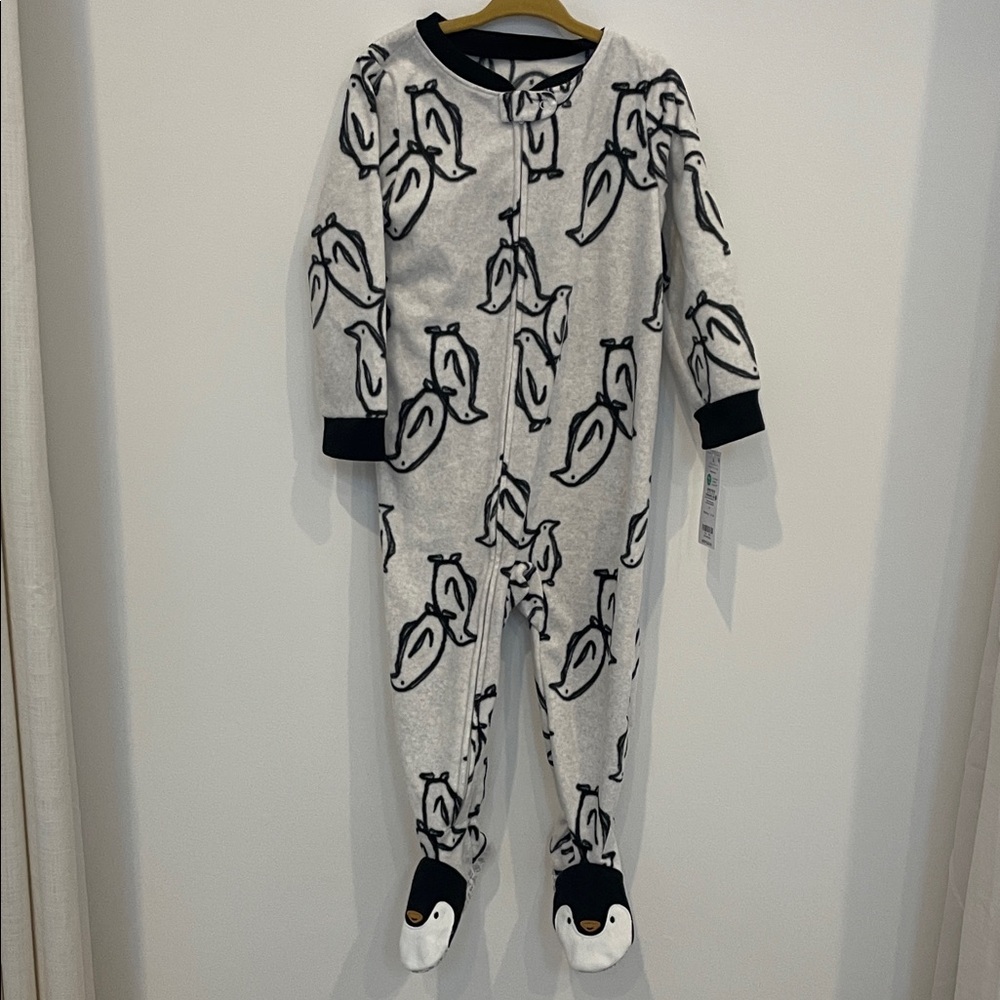 Carter’s 2T Penguin Print Fleece Footed Pajamas
